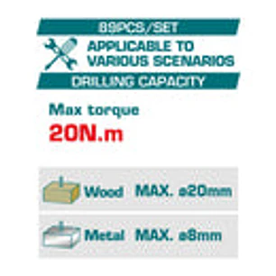 Kit de Herramientas 89 Piezas TOTAL THKTHP10892 + Taladro Inalámbrico 3/8