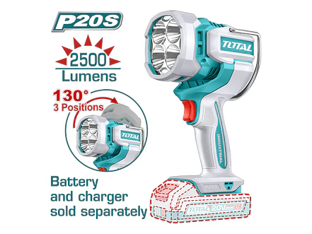 Lámpara de Trabajo Inalámbrica TOTAL TWLI20885 20V (2500 Lúmenes, 130° Ajustable) No bateria no Cargador - Foto 2 | aztools.co
