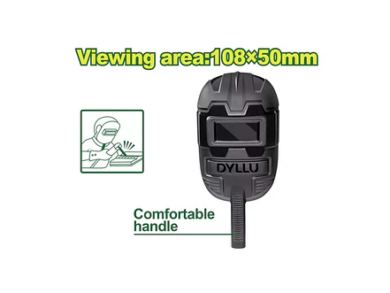 Careta de Soldar Manual DYLLU DTWH1301 (Vidrio 108x50x3mm, PP Plástico) - Foto 2 | aztools.co