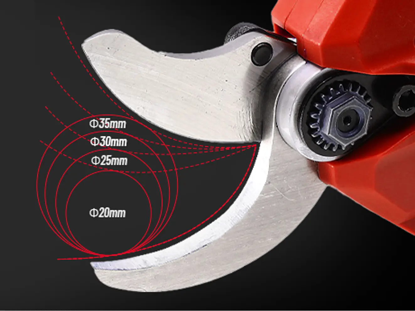 Tijera para Podar Ramas Inalámbrica DCK KDYD35S 20V 35mm Incluye Batería y Cargador - Foto 8 | aztools.co