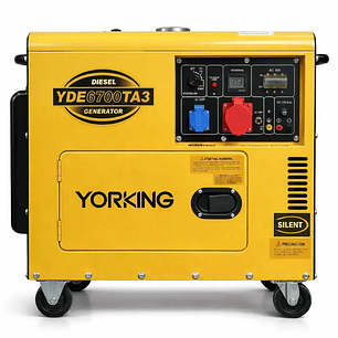 Planta Electrica Diesel Yorking YDE6700TA3 7Kva, Trifasica, Cabinada
