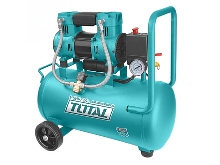 Compresor de Aire Silencioso TOTAL UTCS1110242 1.5 HP 1100W Tanque 24 Litros 67 dB - Foto 1 | aztools.co