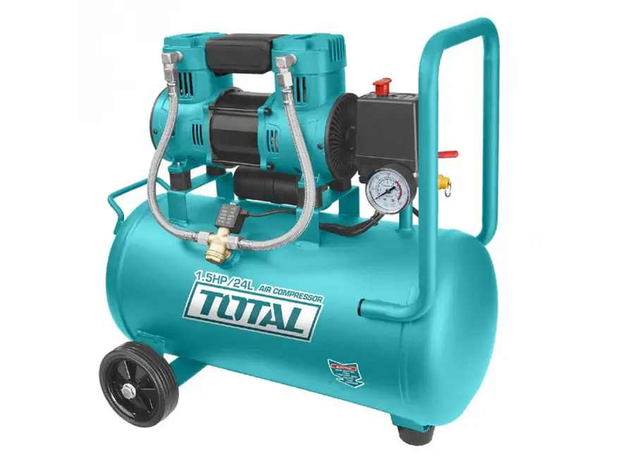 Compresor de Aire Silencioso TOTAL UTCS1110242 1.5 HP 1100W Tanque 24 Litros 67 dB - Foto 1 | aztools.co