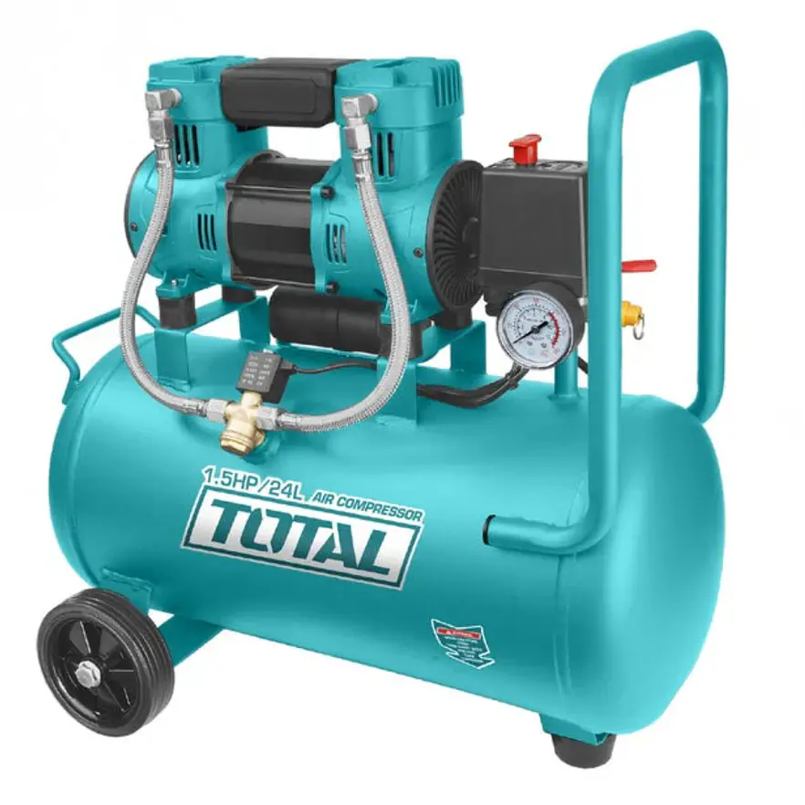 Compresor de Aire Silencioso TOTAL UTCS1110242 1.5 HP 1100W Tanque 24 Litros 67 dB - Foto 1 | aztools.co
