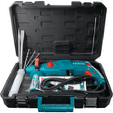 Taladro rotomartillo Sds Plus 800W 2.5 Joules 110-120V, Incluye 3 brocas 2 cinceles, Total  UTH308268 - Foto 3 | aztools.co