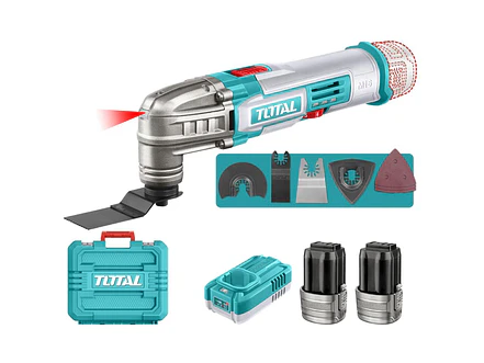 Multiherramienta Oscilante 16V TOTAL UTMLI16222 Industrial + 2 Baterías y Accesorios - Foto 1 | aztools.co