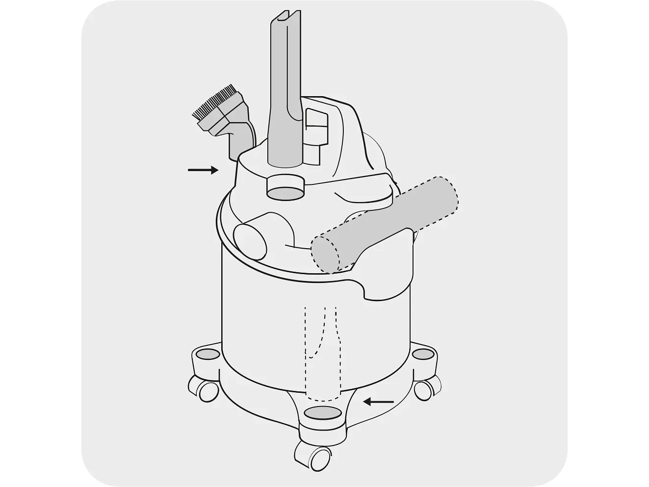 Aspiradora para Sólidos y Líquidos Truper ASP-12S 12093 5 HP 45 Litros con Soplador Desmontable  - Foto 7 | aztools.co