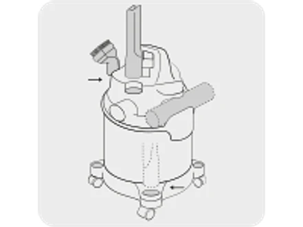 Aspiradora para Sólidos y Líquidos Truper ASP-12S 12093 5 HP 45 Litros con Soplador Desmontable  - Foto 7 | aztools.co