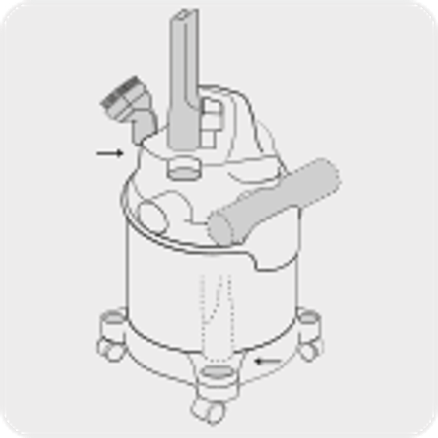 Aspiradora para Sólidos y Líquidos Truper ASP-12S 12093 5 HP 45 Litros con Soplador Desmontable  - Foto 7 | aztools.co