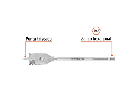 Broca espada para madera, 3/4