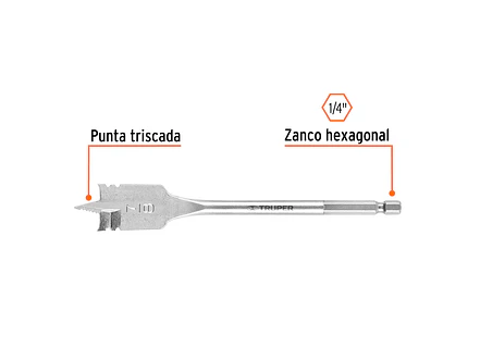 Broca espada para madera, 7/8