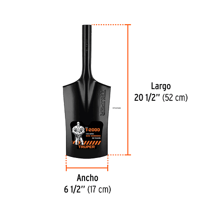 Cabeza para Palín Hoyador Truper C-PHO 11380 Acero al Carbón 170mm x 520mm - Foto 1 | aztools.co