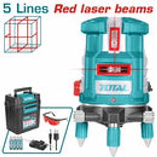 Nivel Láser Industrial TOTAL TLL306505 Autonivelante Haz Rojo 30 Metros