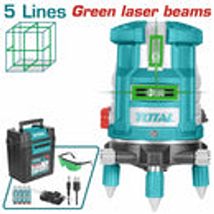 Nivel laser industrial 30 Metros, Autonivelante laser verde, Total TLL305205