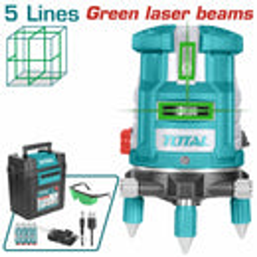 Nivel laser industrial 30 Metros, Autonivelante laser verde, Total TLL305205 - Foto 1 | aztools.co
