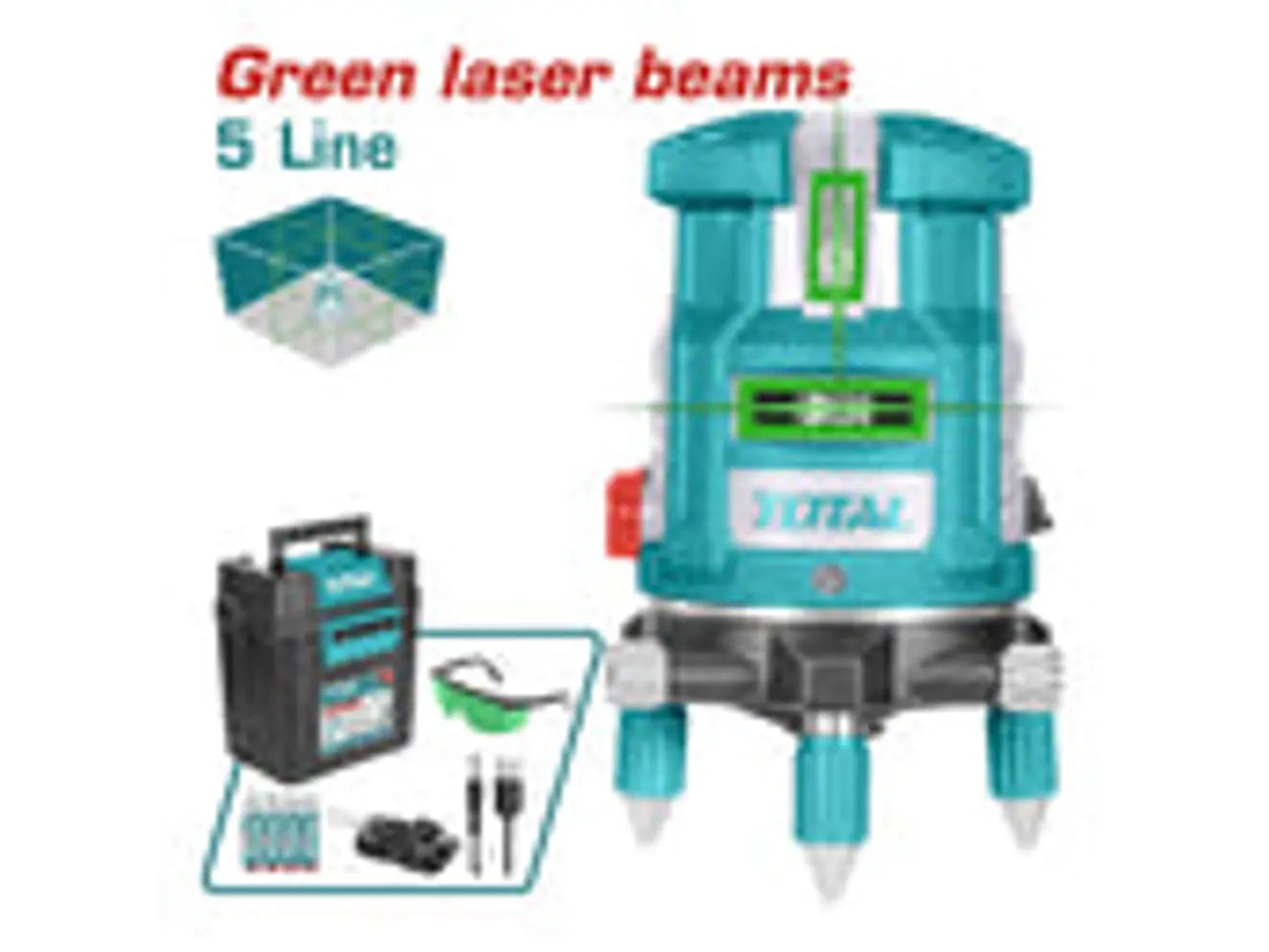Nivel Láser Industrial TOTAL TLL305205 Autonivelante Haz Verde 30 Metros - Foto 2 | aztools.co