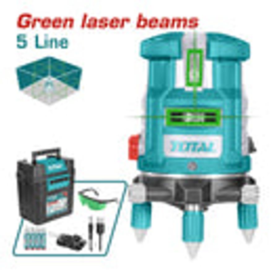 Nivel laser industrial 30 Metros, Autonivelante laser verde, Total TLL305205 - Foto 2 | aztools.co