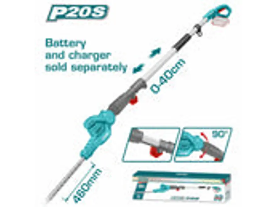 Cortasetos Inalámbrico Extensible TOTAL TPHT201601 20V (0-40 cm) Telescópico - Foto 1 | aztools.co