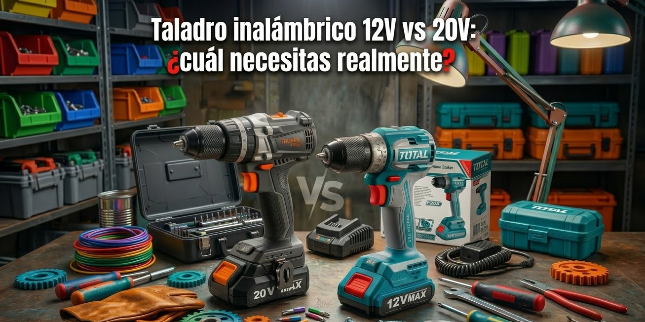 Taladro inalámbrico 12V vs 20V: ¿cuál necesitas realmente?