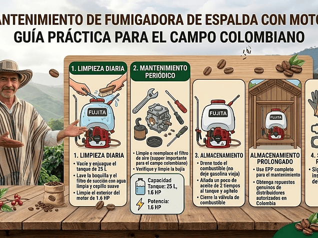 Mantenimiento de fumigadora de espalda con motor: guía práctica para el campo colombiano