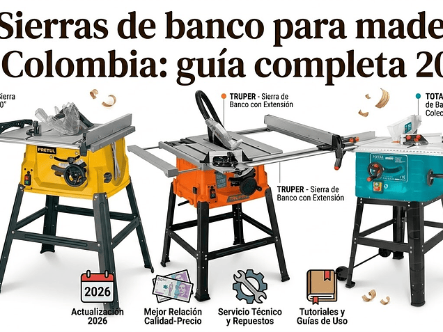 Sierras de banco para madera en Colombia: guía completa 2025