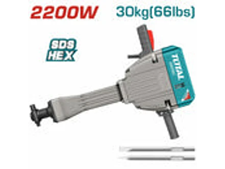 Martillo Demoledor Industrial TOTAL UTH220502 2200W 75 Joules SDS Hex - Foto 4 | aztools.co