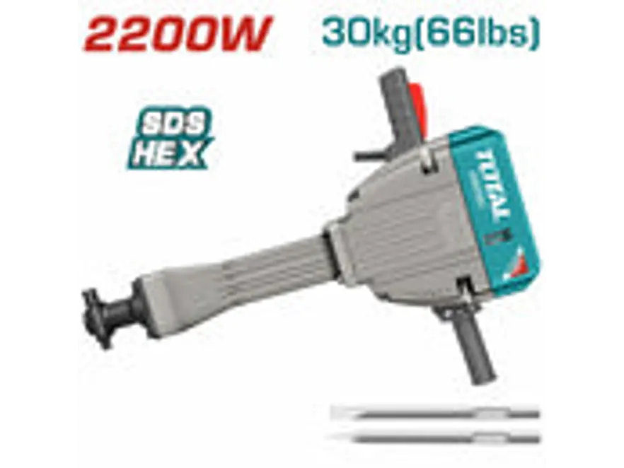 Martillo Demoledor Industrial TOTAL UTH220502 2200W 75 Joules SDS Hex - Foto 4 | aztools.co