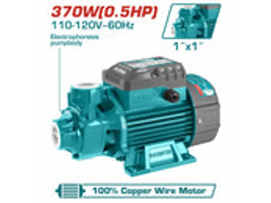 Bomba Periférica de Agua TOTAL UTWP13706 0.5 HP (370W) Doméstica - Foto 3 | aztools.co