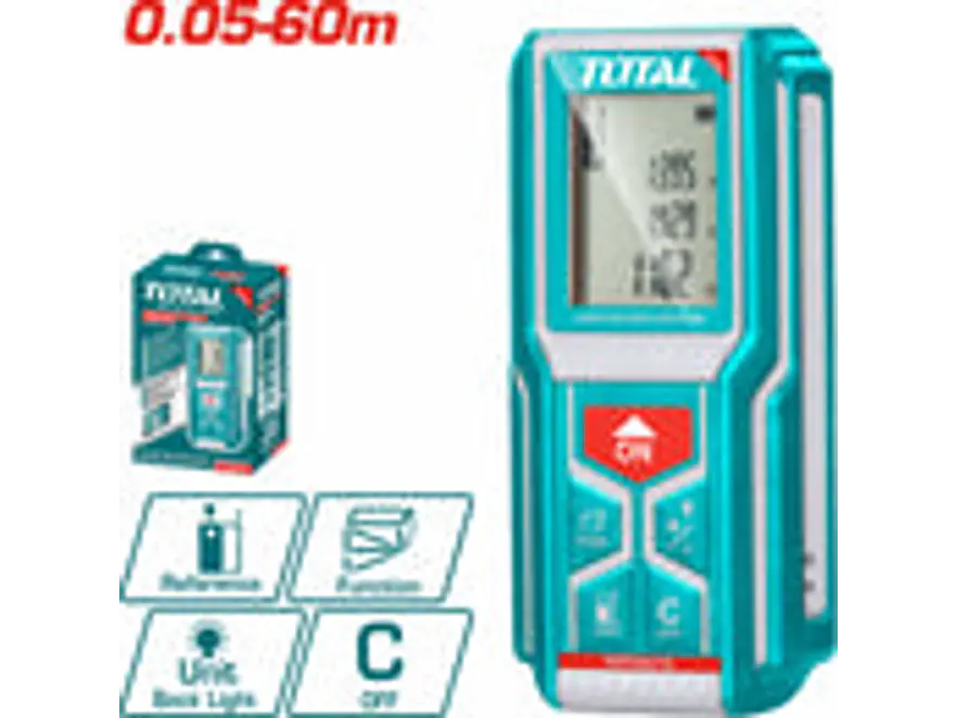 Medidor Láser de Distancia TOTAL TMT56016 60 Metros Precisión ±2.0mm - Foto 5 | aztools.co