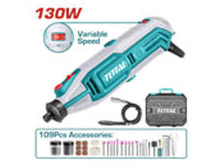 Mototool Mini Eléctrico TOTAL UTG513326 130W con 109 Piezas Accesorios - Foto 2 | aztools.co