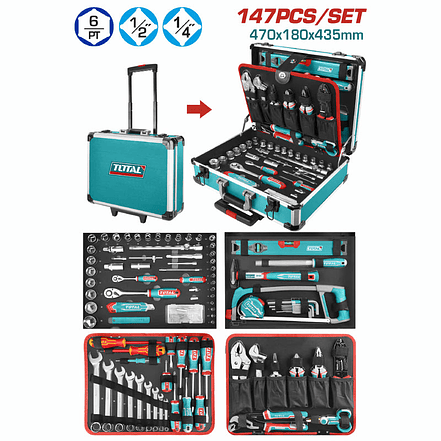 Kit de Herramientas profesional de 172 Piezas, Total THKTHP21476 - Foto 6 | aztools.co