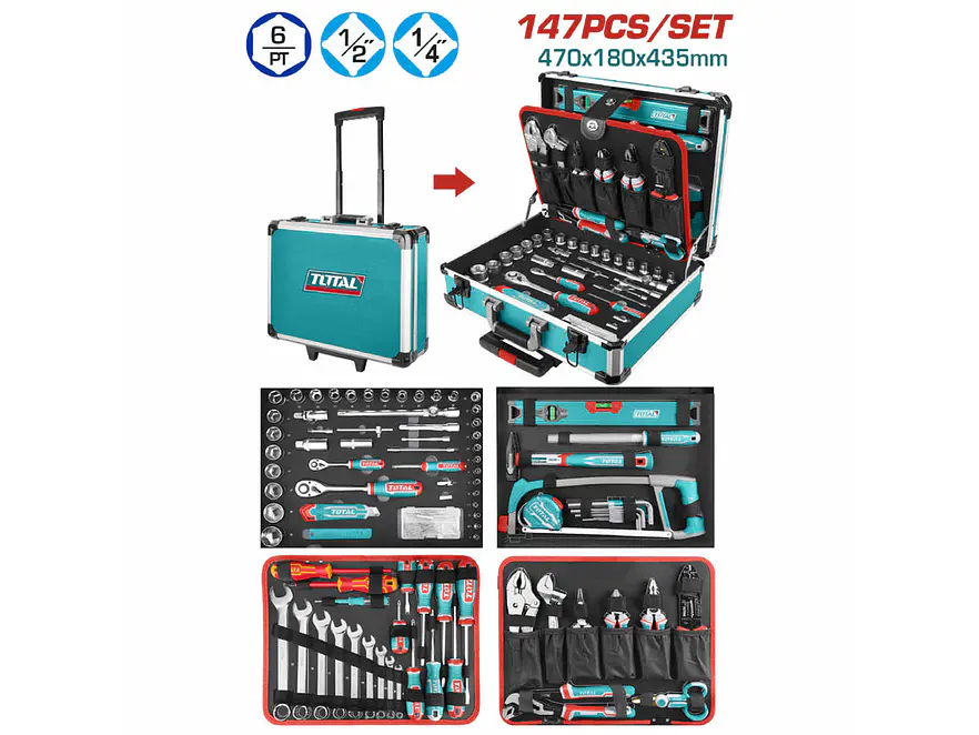 Juego de Herramientas TOTAL THKTHP21476 172 Piezas Maletín Profesional - Foto 6 | aztools.co
