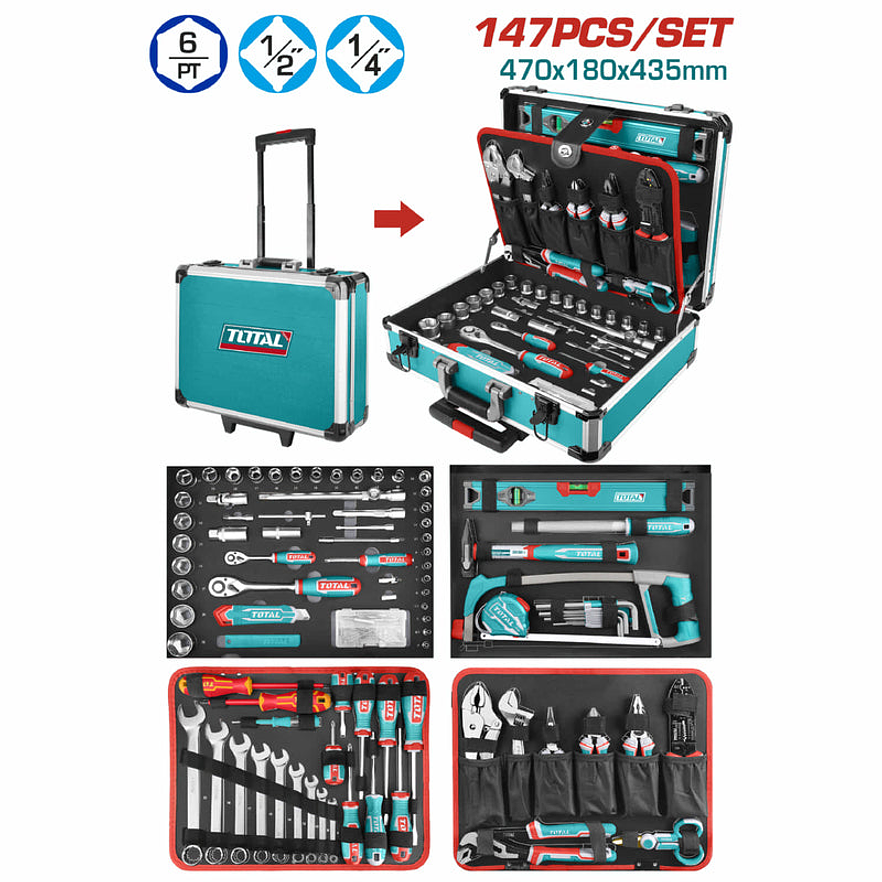 Kit de Herramientas profesional de 172 Piezas, Total THKTHP21476 - Foto 6 | aztools.co