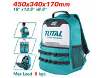 Maletín Porta Herramientas Industrial TOTAL THBP0201 Capacidad 8 Kg - Foto 2 | aztools.co