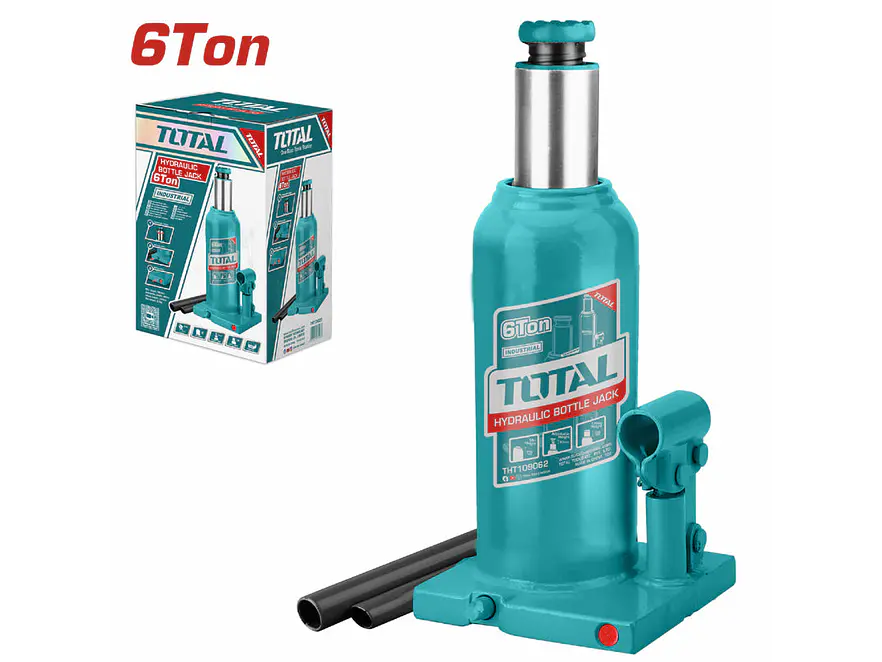 Gato Hidráulico de Botella Industrial TOTAL THT109062 6 Toneladas - Envío a todo Colombia | aztools.co