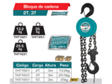 Diferencial de Cadena Industrial TOTAL THT1631 3 Toneladas 3 Metros - Foto 2 | aztools.co