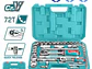 Juego de Rache con Copas Industrial TOTAL THT421441 1/4 y 1/2 Pulgada 44 Piezas - Miniatura 1 | aztools.co