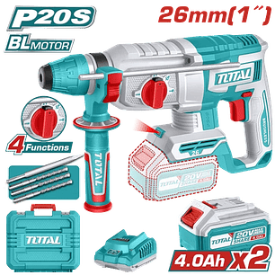 Rotomartillo Industrial TOTAL UTRHLI202682 20V SDS Plus 2.5J con Batería y Cargador