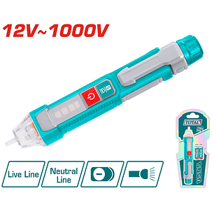 Probador de Voltaje Sin Contacto Super TOTAL THT100091 12V - 1000V Profesional