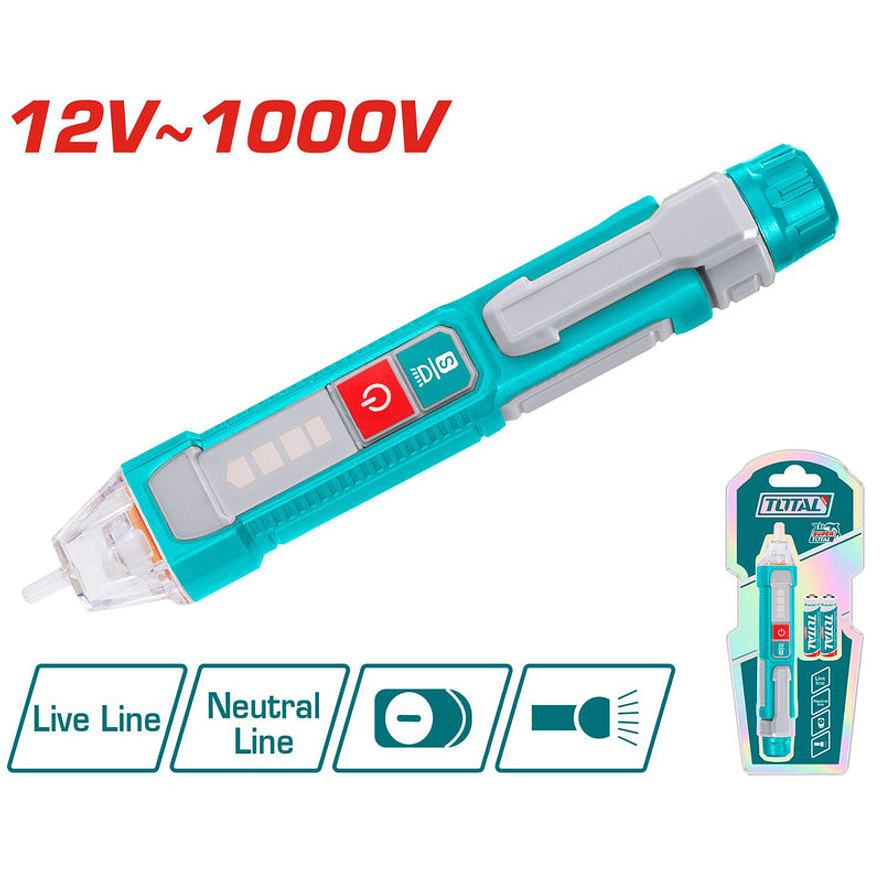 Probador de Voltaje Sin Contacto Super TOTAL THT100091 12V - 1000V Profesional - Envío a todo Colombia | aztools.co
