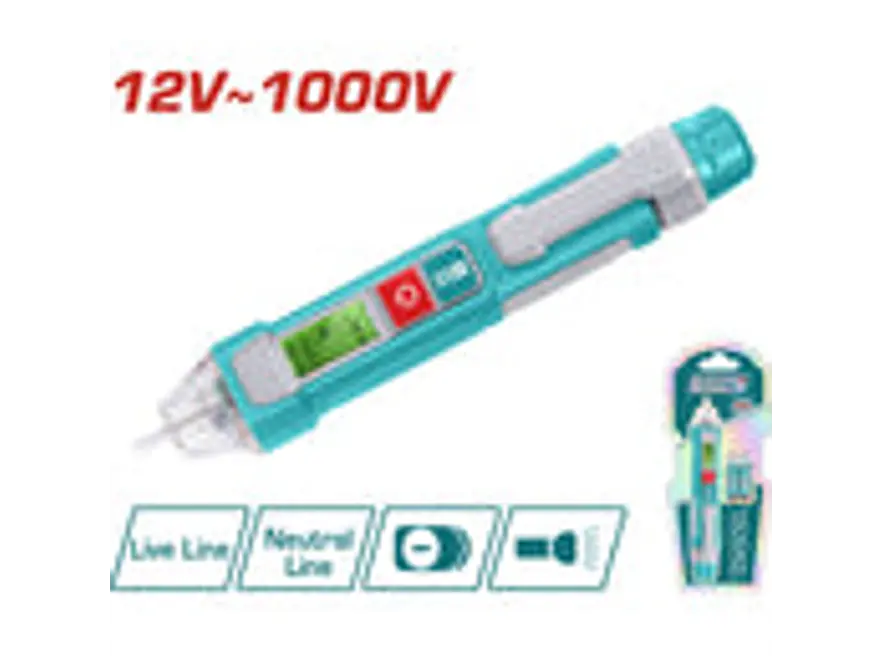 Probador de Voltaje Digital Super TOTAL THT210003 12V - 1000V con Pantalla LED - Foto 2 | aztools.co