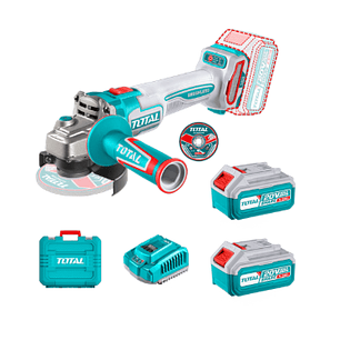 PULIDORA INALAMBRICA 4 1/2 INDUSTRIAL 20V 1000W INCLUYE 10 DISCOS PARA CORTE DE METAL 2 BATERIAS 4.0 AH Y CARGADOR , MOTOR SIN ESCOBILLAS INDUSTRIAL SUPER TOTAL (UTAGLI271532)