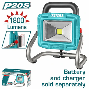Reflector LED Inalámbrico TOTAL TWLI2025 20V 20W 1800 Lúmenes