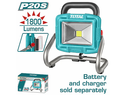 Reflector LED Inalámbrico TOTAL TWLI2025 20V 20W 1800 Lúmenes - Foto 2 | aztools.co
