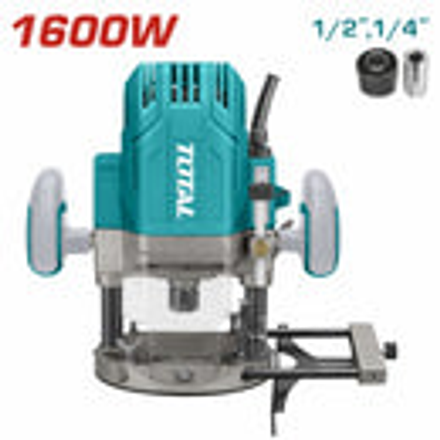Ruteadora Industrial Super TOTAL UTR111216 1600W Collet 1/4