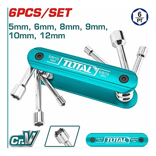 Juego de Copas Magnéticas (Puntas de Tuerca) TOTAL THFND061 x 6 Piezas (5-12mm)