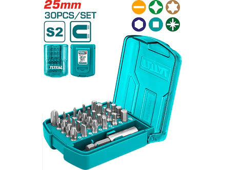 Juego de Puntas para Atornillador TOTAL TACSD10306 x 29 Piezas 25mm Industrial - Foto 1 | aztools.co