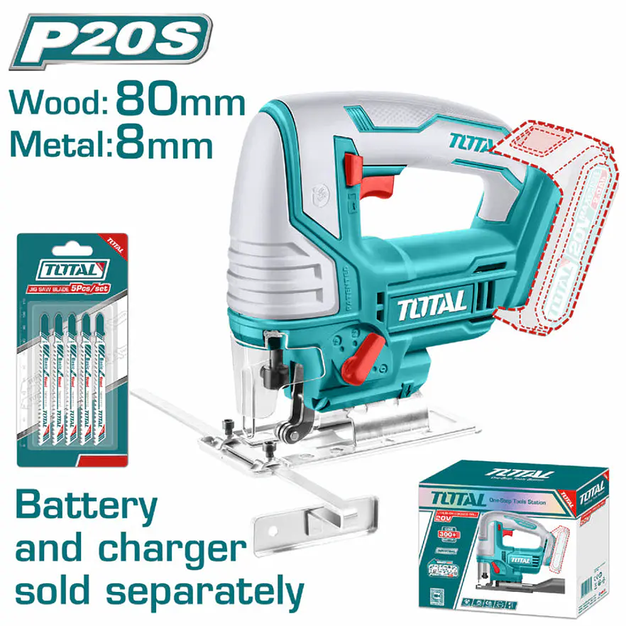 Sierra Caladora Inalámbrica 20V TOTAL TJSLI8501 Industrial (Solo Herramienta) - Foto 2 | aztools.co