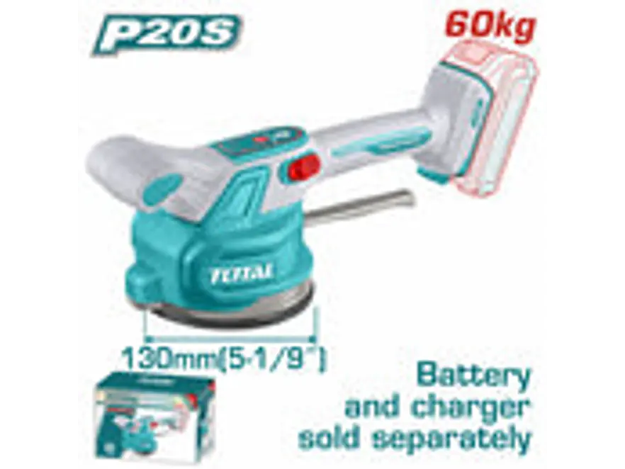Vibrador de Baldosa 20V TOTAL TTVLI2001 Industrial Ventosa 60kg (Solo Herramienta) - Foto 1 | aztools.co