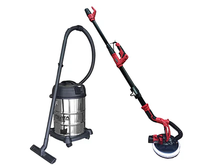 Combo Lijadora de Pared y Piso Industrial FUJITA FDS7225 y Aspiradora FJA402D, 1200W - Foto 1 | aztools.co